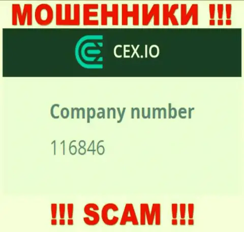 Регистрационный номер компании СиИИкс - 116846