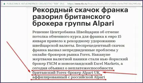 Alpari Ru это мошенники, объявившие свою компанию банкротом