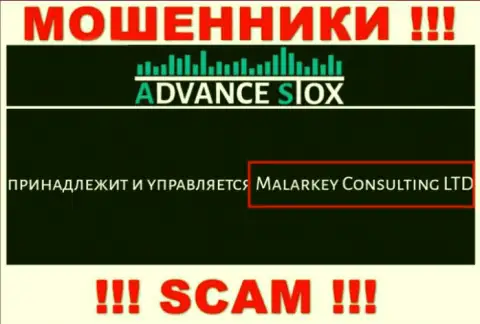 AdvanceStox Com принадлежит компании - Malarkey Consulting LTD