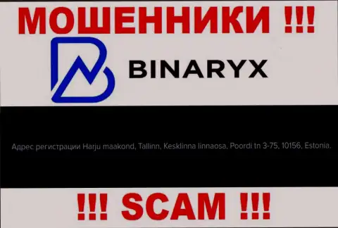 Не верьте, что Binaryx находятся по тому адресу, что засветили на своем сайте