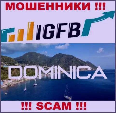 На web-портале IGFB указано, что они расположились в офшоре на территории Dominica