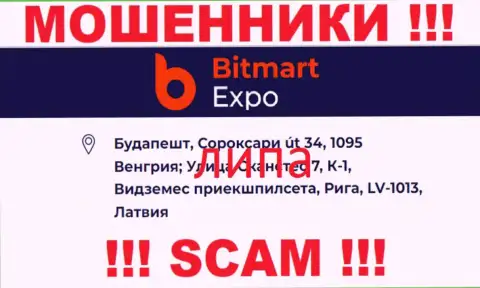 Адрес регистрации организации Bitmart Expo ложный - совместно сотрудничать с ней не советуем