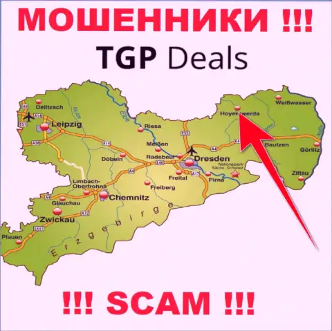 Офшорный адрес регистрации компании TGP Deals неправдив - мошенники !!!