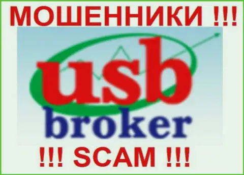 Логотип мошеннической ФОРЕКС организации ЮСБ Брокер